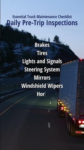 Daily Pre-Trip Inspection Checklist