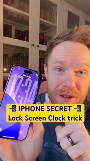Secret behind iPhone’s giant clock in iOS 26 & why some of you can’t see it 🍎📲 #iphone #apple