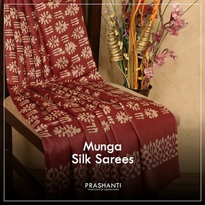 Munga Tussar Silk Sarees