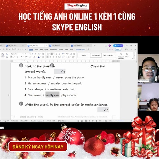 SKYPE ENGLISH - BỆ PHÓNG GIÚP CON TỰ TIN TRONG MÔI TRƯỜNG HỌC QUỐC TẾ Con muốn du học cần nền tảng gì? Khả năng tự lập, tư duy sáng tạo và trình độ tiếng Anh giỏi để tự tin giao tiếp hội nhập môi trường quốc tế? Nhưng đâu là giải pháp xây dựng nền tảng ngoại ngữ cho con ngay từ những năm đầu đời? Skype English - Tiếng Anh online 1 kèm 1 sẽ giúp ba mẹ giải quyết mọi nỗi lo về phát triển khả năng tiếng Anh của con, giúp con giao tiếp tốt để hòa nhập vào môi trường học Quốc tế: - Con được trải nghi