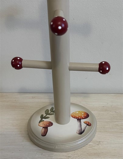 Mug Tree, Mug Holder, Cottagecore Mug Tree, Mushroom Mug Tree, Upcycled, Hand Painted, Whimsical, One of a Kind, Gift for Her, Kitchen Decor - Etsy