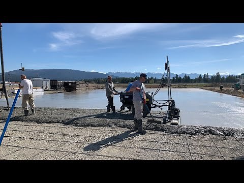 Our biggest concrete pour 75x180 | Using the magical Somero laser screed