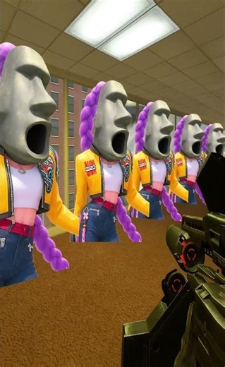 Horror Moai and Rumi vs Moy in Office