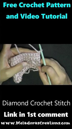 Diamond Crochet Stitch #diamondcrochetstitch #diamondstitch