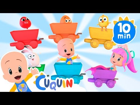 The colors of the rainbow train | Cleo & Cuquin | Kids
