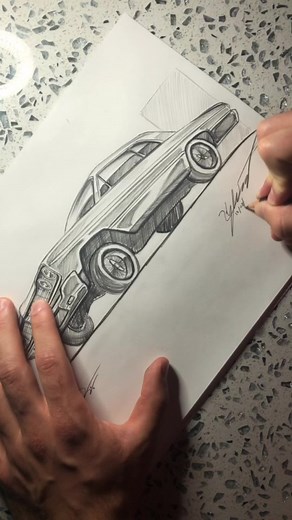 Low. Ri. Duh. 😎 #lowrider #chevrolet #impala #pencil #sketch #cars #art #drawing #carart #la #classiccar