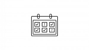 Strategic Steps Action Plan Icon line 4k animation with Banner Concept. Featuring Planning, Scheduling, Strategy, Analysis, Tasks, and Goals for Effective Execution.