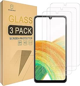 Mr.Shield [3-Pack] Screen Protector For Samsung Galaxy A25 5G [Tempered Glass] [Japan Glass with 9H Hardness] Screen Protector