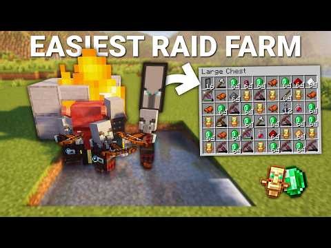 Minecraft: EASIEST RAID FARM TUTORIAL 26.3 | Insane loot!