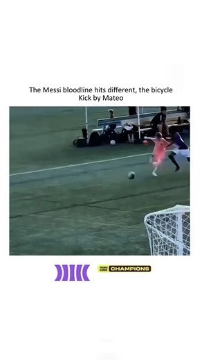 @ballxmedia on Instagram: "@cloudbetofficial,The Messi bloodline hits different. 🧬✨ A bicycle kick. No hesitation. No fear. Just instinct. And suddenly everyone smiles — because you can see it. That familiar balance. That timing. That feel for the ball. Mateo Messi doing something outrageous like it’s the most normal thing in the world. You can’t teach that. You can’t force it. That comes from growing up watching football as a language, not a sport. From seeing the game through the eyes of Lion