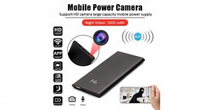 H8 Night Vision WiFi Power Bank Spy Hidden Pinhole Camera