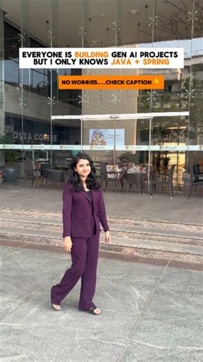 Akanksha Buchke | Tech | Career | Resources on Instagram: "Follow and comment any emoji to get the link in your DM for gen ai integrated in java + spring boot projects https://youtube.com/playlist?list=PLZV0a2jwt22uoDm3LNDFvN6i2cAVU_HTH&si=Fx80PJtC0KP_Sddt "While AI is trending, a focus on building robust backend solutions with Java and Spring, delivering scalable, maintainable, and high-quality applications should be your priority. #JavaDeveloper #SpringBoot #BackendEngineering #SoftwareDevelop