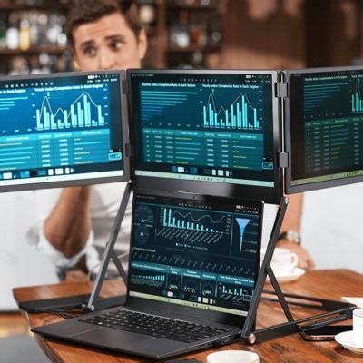 The TriCreate Adds Three Portable Screens to Your Laptop  - Core77