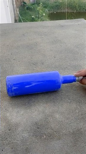 Blue Glass Bottle! Crushing Soft and Crunchy Things