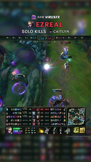 (SDM VirusFx) Ezreal SOLO KILLS Caitlyn | NA Master Patch 26.13 #shorts