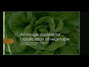 An image dataset for classification of vegetable
