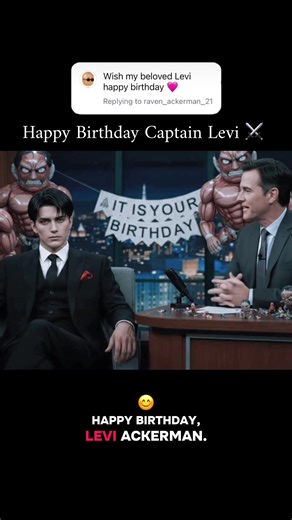 Happy birthday to humanity’s strongest soldier. Another year older. Still disappointed in everyone. Who did he roast the hardest? #leviackerman #aot #leviackermanedit #liveaction #erenjaeger