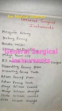 For medical students, general instruments, #InstrumentName #medicalstudent