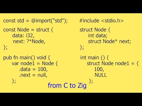 from C programming language to Zig. Lesson 002. Optionals. #ziglang