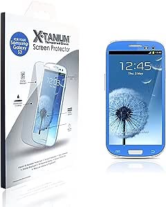 Tempered Glass Screen Protector for Samsung Galaxy S3 - Retail Packaging - Blue