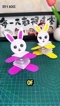 DIY Paper Daisy & Jumping Bunny Toy Easy Craft Tutorials #origami