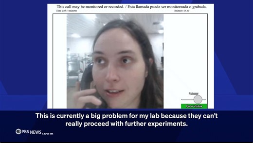 EXCLUSIVE: Kseniia Petrova, a Russian scientist at Harvard Medical School, has been detained by ICE since February. Her case has raised concerns about the treatment of foreign researchers in the U.S. under the Trump administration. @GeoffRBennett spoke with her via video conference from the Louisiana facility where she's being detained. | PBS NewsHour