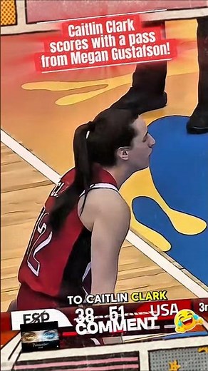 Caitlin Clark makes the most & scores from Spain's very own Megan Gustafson!