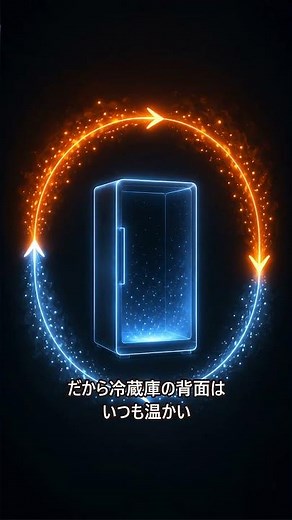 「冷蔵庫は冷たい空気を作っている」は誤解｜正体は熱を外へ運ぶポンプ #shorts