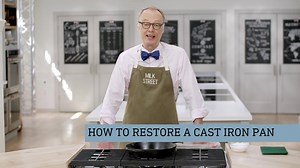495K views · 6.1K reactions | MILK STREET BASICS: How to Restore a Cast Iron Pan Oil, Kosher salt, and a fair amount of heat is the perfect combination to returning your cast iron to tip-top shape. Here's how. | Christopher Kimball’s Milk Street | Facebook