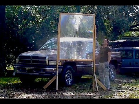 Fresnel lens GIANT BIG DADDY boiling water with solar FRESNELPARABOLIC