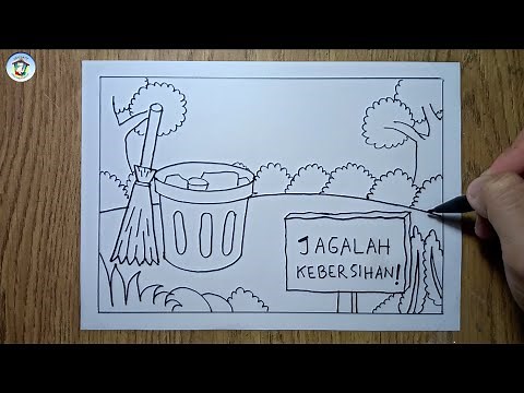 Menggambar Poster Kebersihan Lingkungan