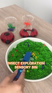 We are BUGGIN’ out for this sensory bin! Check out all of these learning opportunities 👇 🧪 Science Exploration: Kids learn to identify insect features and categorize bugs by type. 🧮 Math Skills: Practice counting legs, comparing sizes, and sorting by attributes like color or wing type. 🗣️ Language Development: Saying the names of insects out loud helps to grow vocabulary and improve word recognition. ✋ Fine Motor Skills: Picking up small bugs strengthens pincer grasp and hand-eye coordinatio