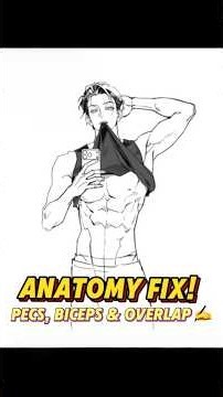 How to Make Male Anime Poses 100% More Dynamic! (Anatomy Redraw)#shorts #howtodraw #digitalart #art