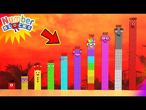 Numberblocks Comparison 100 500 900 1000 Standing tall Numberblocks Hundreds