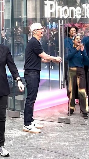 iPhone 16 Apple Store NYC Launch Line with Tim Cook!!