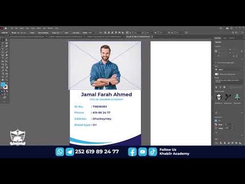 Sida loo sameeyo Id-card | How to design ID card in illustrator