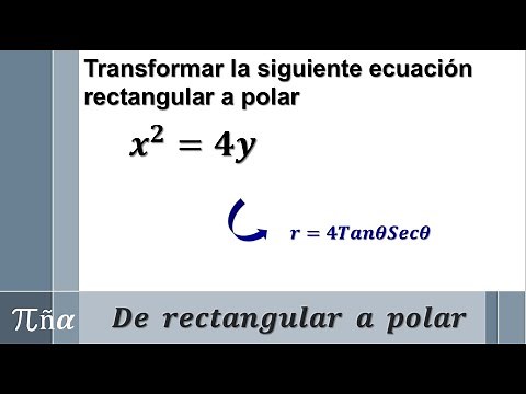 Transformación de una ecuación rectangular a polar (ejemplo 8)
