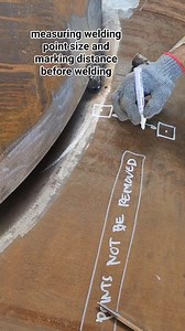 measuring welding point size and marking distance before welding #weld #welderSuhariAri #welderslife #weldernation #welding #fcaw #skills #bluecollar #tendencia #highlight #foryou #foryoupage #motivasi #vidio #vidioreel #fypvidio #fyp @pengikut | Suhari Ari
