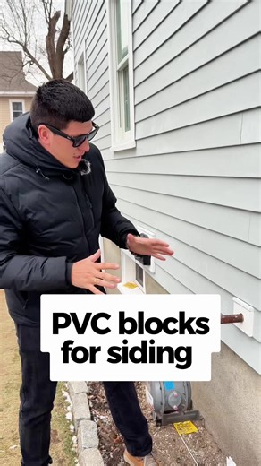 PVC blocks from Pros, and don’t forget your flashing, that’s the way to make sure to keep all that water not getting behind siding. ⚒️ #bostoncontractor #massachusetts #beforeandafter #remodeling #siding