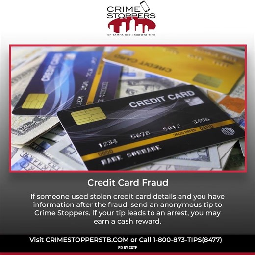 Credit Card Fraud Suspect? Stay Anonymous and Get Rewarded | Crime Stoppers of Tampa Bay #shorts