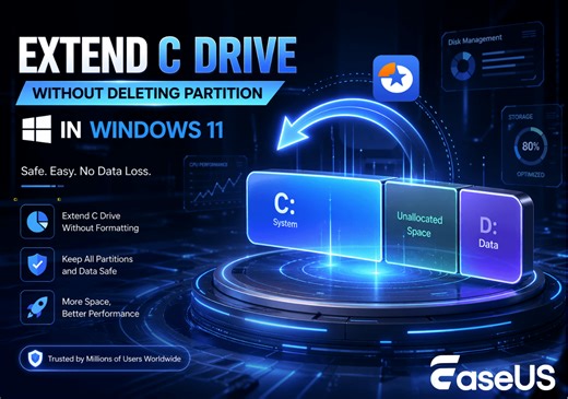 Extend C Drive Without Deleting Partition in Windows 11/10