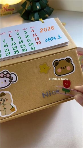 DIY desk calendar #diy #calendar #shorts #youtubeshorts #myyearonyoutube2025