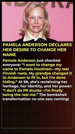 Pamela Anderson Declares Her Desire to Change Her Name #shorts