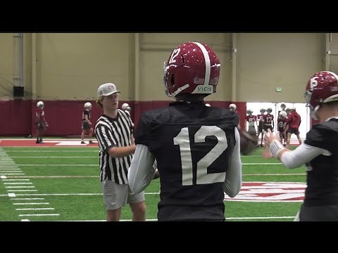 Alabama QBs: First Look at Keelon Russell - Spring Practice #1