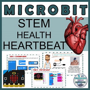 Microbit | STEM | Heartbeat and heart health | Lesson and coding activity