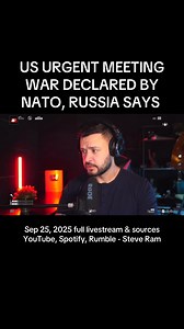 1M views · 11K reactions | BREAKING NEWS: US URGENT MEETING - WAR DECLARED BY NATO, RUSSIA SAYS (Sep 25, 2025 full livestream & sources on YouTube, Spotify, Rumble - Steve Ram) #breakingnews #news #nato #russia #steveram | STEVE RAM News | Facebook