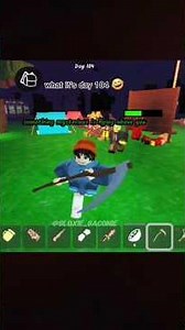 Alien UFO crashed at day 104 🤣 is my game lagged 😭 #noob #roblox #99nightintheforest #gaming