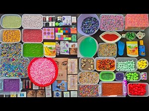 36 Minutes Crunchy Satisfying Slime Mixing - Big Slime Smoothie ASMR