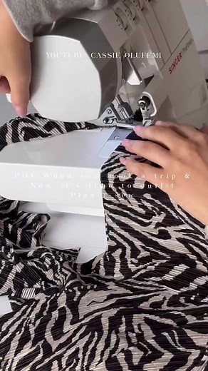 The best feeling!! I posted a fun basic pants tutorial on my Youtube check it out if curious 😏 Plisse & Zebra?!! I bought this fabric immediately