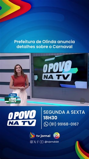 tv jornal | SBT on Instagram: "O Carnaval de Olinda 2026 já tem tema e identidade visual! Sob o lema “Tá todo mundo aqui!”, a festa celebra diversidade, encontros e a ocupação das ruas pelo povo. O Sítio Histórico volta a receber moradores, visitantes, blocos e manifestações culturais, reforçando o Carnaval como uma festa para todos e de todos. *ab *digital *OMelhorCarnaval #OpovonaTV"